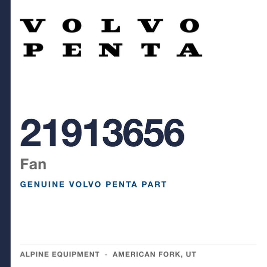 Volvo Penta 21913656 Fan — genuine part from Alpine Equipment, American Fork UT