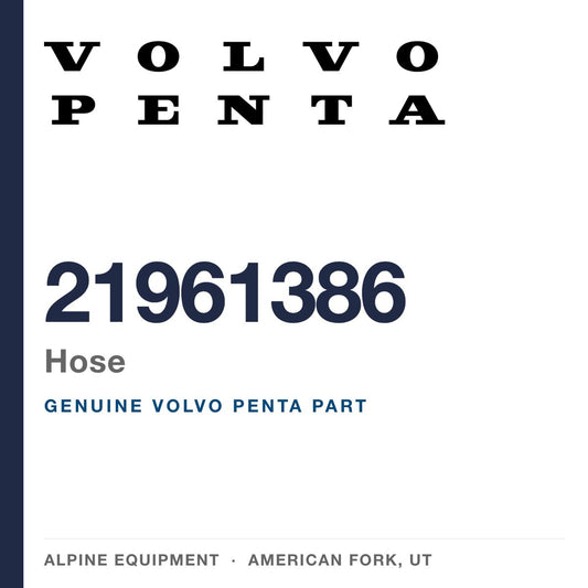 Volvo Penta 21961386 Hose — genuine part from Alpine Equipment, American Fork UT