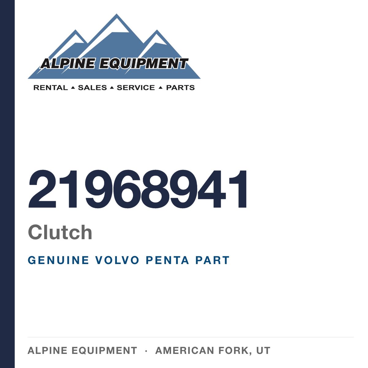 Volvo Penta 21968941 Clutch — genuine part from Alpine Equipment, American Fork UT