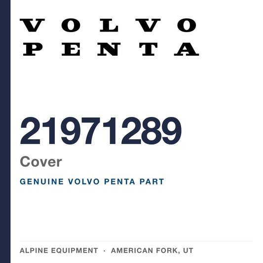 Volvo Penta 21971289 Cover — genuine part from Alpine Equipment, American Fork UT