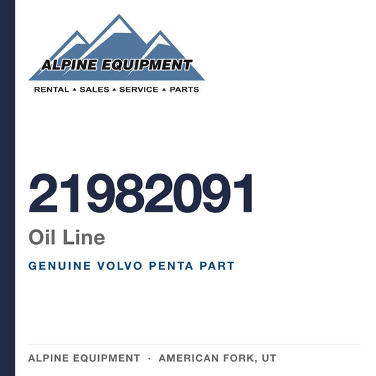 Volvo Penta 21982091 Oil Line — genuine part from Alpine Equipment, American Fork UT