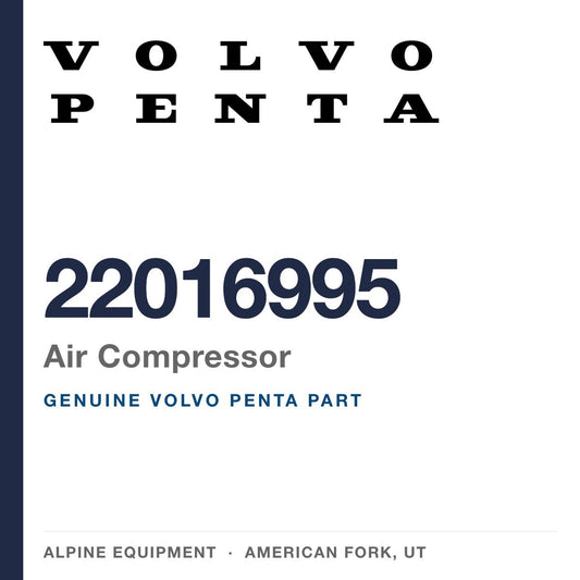 Volvo Penta 22016995 Air Compressor — genuine part from Alpine Equipment, American Fork UT