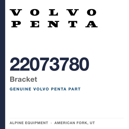 Volvo Penta 22073780 Bracket — genuine part from Alpine Equipment, American Fork UT