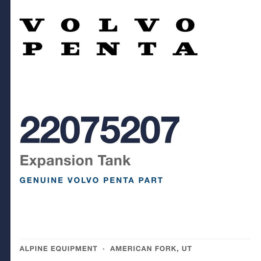Volvo Penta 22075207 Expansion Tank — genuine part from Alpine Equipment, American Fork UT