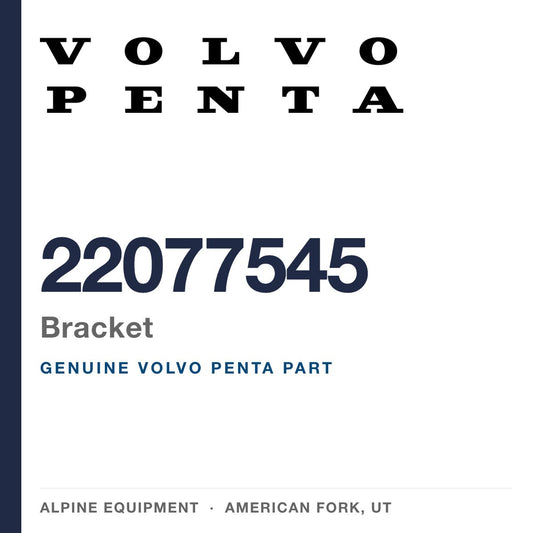 Volvo Penta 22077545 Bracket — genuine part from Alpine Equipment, American Fork UT