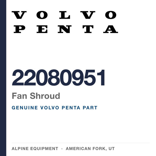 Volvo Penta 22080951 Fan Shroud — genuine part from Alpine Equipment, American Fork UT