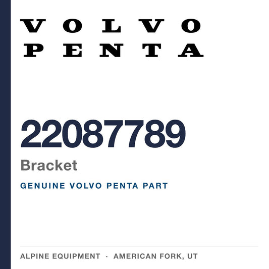 Volvo Penta 22087789 Bracket — genuine part from Alpine Equipment, American Fork UT