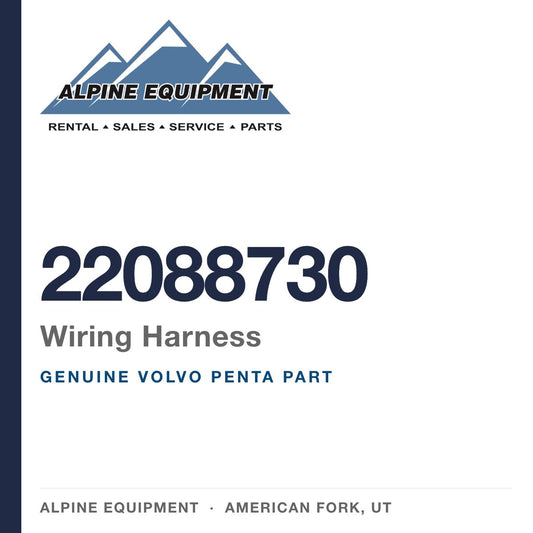 Volvo Penta 22088730 Wiring Harness — genuine part from Alpine Equipment, American Fork UT