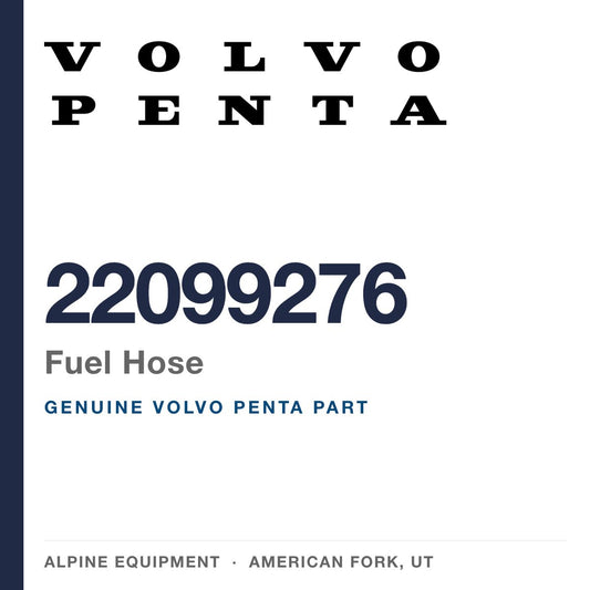 Volvo Penta 22099276 Fuel Hose — genuine part from Alpine Equipment, American Fork UT