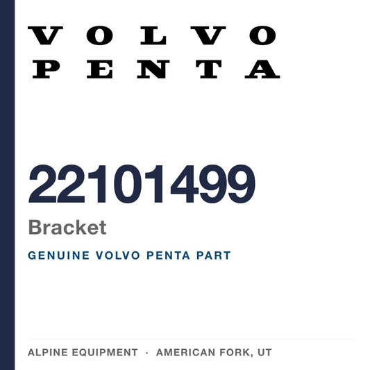 Volvo Penta 22101499 Bracket — genuine part from Alpine Equipment, American Fork UT