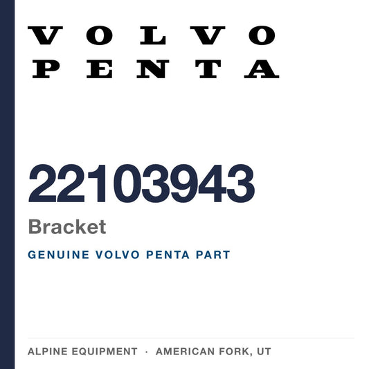 Volvo Penta 22103943 Bracket — genuine part from Alpine Equipment, American Fork UT