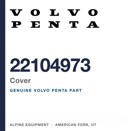 Volvo Penta 22104973 Cover — genuine part from Alpine Equipment, American Fork UT