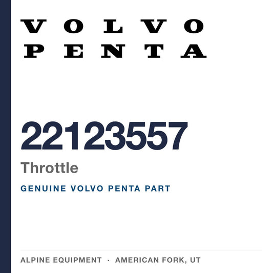 Volvo Penta 22123557 Throttle — genuine part from Alpine Equipment, American Fork UT