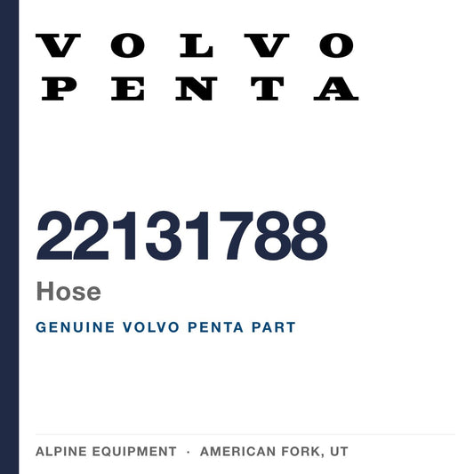 Volvo Penta 22131788 Hose — genuine part from Alpine Equipment, American Fork UT