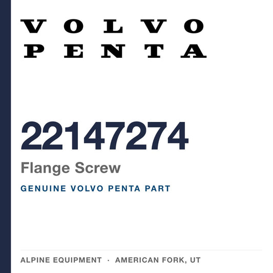 Volvo Penta 22147274 Flange Screw — genuine part from Alpine Equipment, American Fork UT