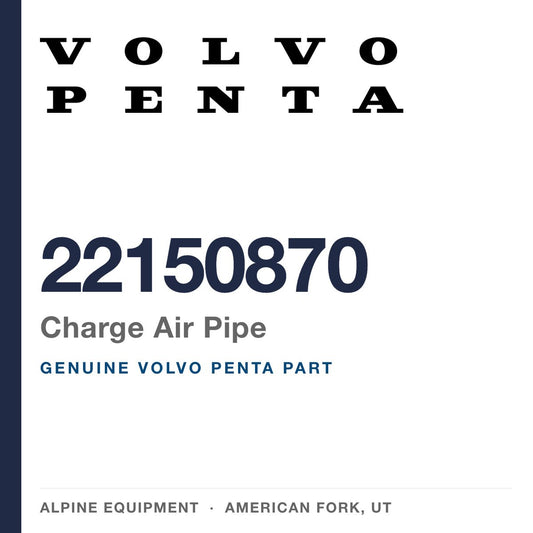 Volvo Penta 22150870 Charge Air Pipe — genuine part from Alpine Equipment, American Fork UT