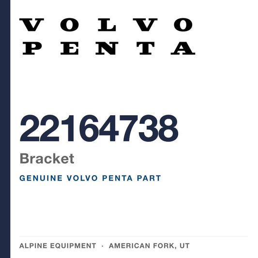 Volvo Penta 22164738 Bracket — genuine part from Alpine Equipment, American Fork UT