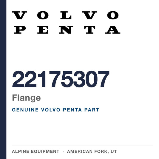Volvo Penta 22175307 Flange — genuine part from Alpine Equipment, American Fork UT