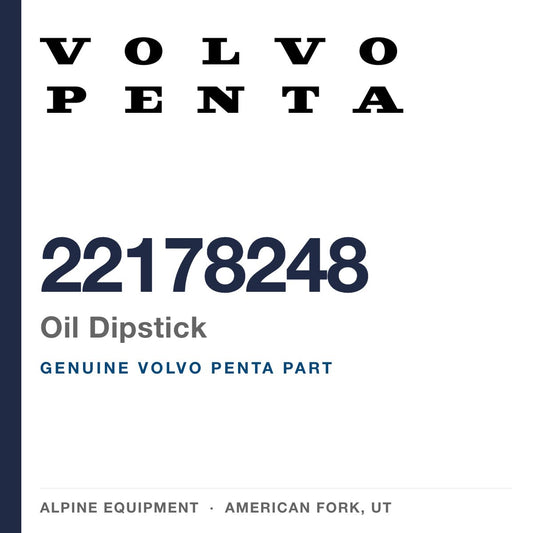 Volvo Penta 22178248 Oil Dipstick — genuine part from Alpine Equipment, American Fork UT