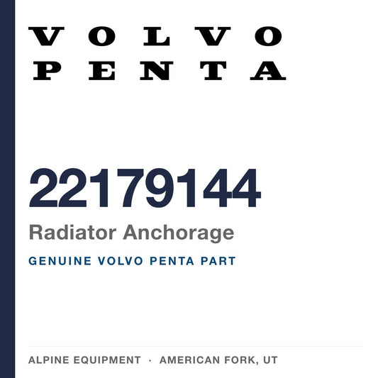 Volvo Penta 22179144 Radiator Anchorage — genuine part from Alpine Equipment, American Fork UT