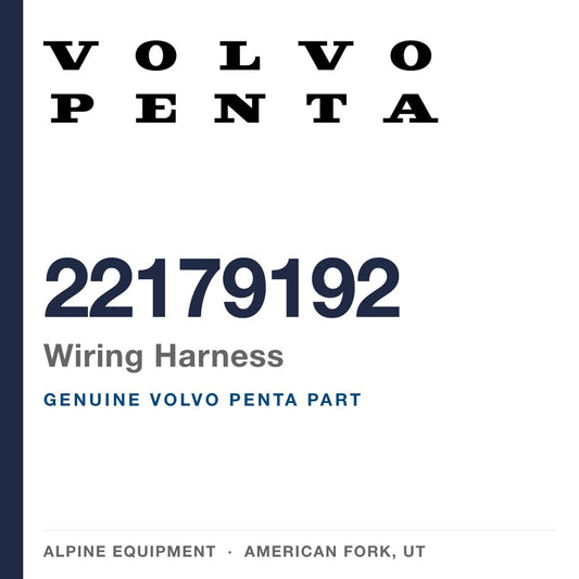 Volvo Penta 22179192 Wiring Harness — genuine part from Alpine Equipment, American Fork UT