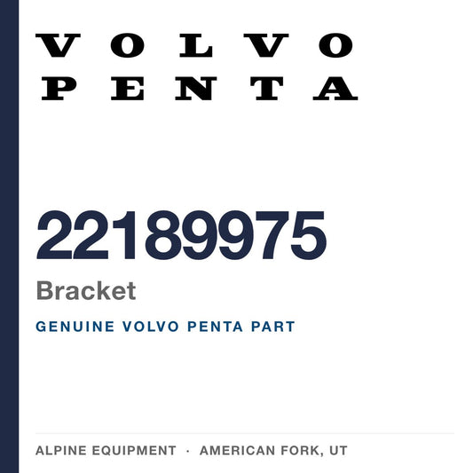 Volvo Penta 22189975 Bracket — genuine part from Alpine Equipment, American Fork UT